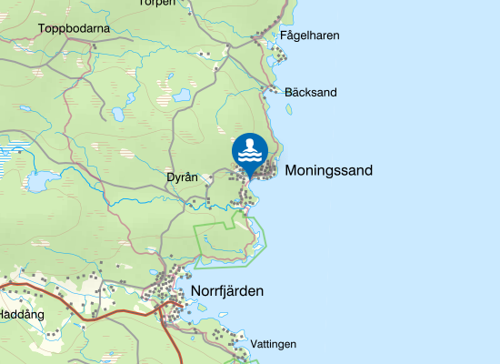 Moningssand, Gnarp på kartan