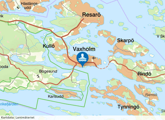 Fredriksstrandsbadet på kartan