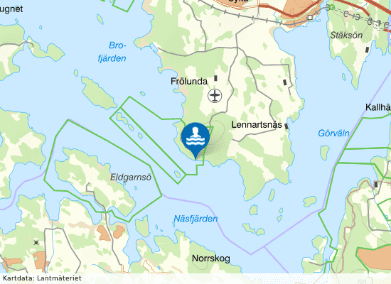 Frölunda, vid grillhus på kartan