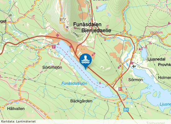 Funäsdalssjön på kartan