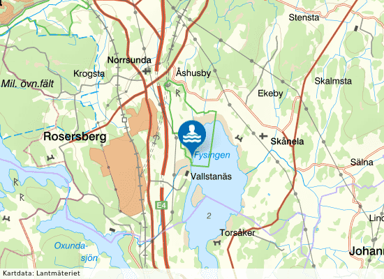 Fysingen, Åholmen på kartan
