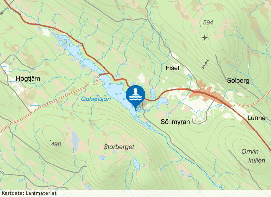 Gafselebadet, Solberg på kartan
