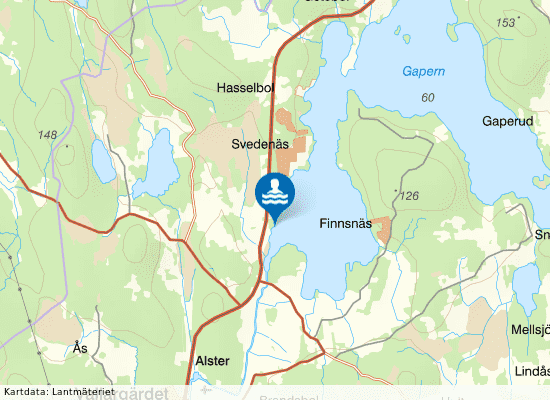 Gapern Killstabadet på kartan