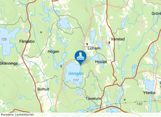 Gerssjön på kartan