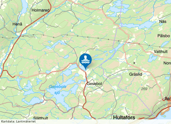 Gesebol, Stockasjön på kartan