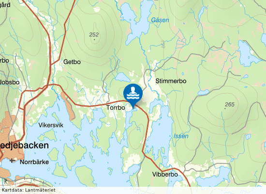 Gladtjärn på kartan