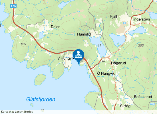 Glafsfjorden, Hungvik på kartan
