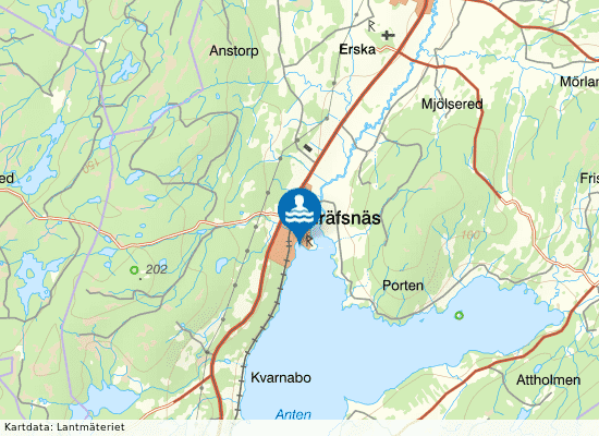 Anten, Gräfsnäs slottspark på kartan