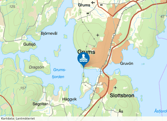 Grumsfjorden, Trulsen på kartan
