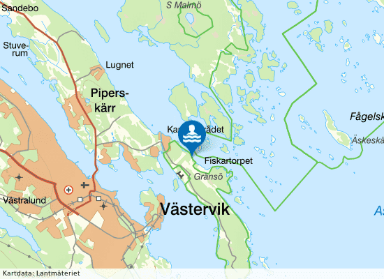 Gränsö, Bondbacken på kartan