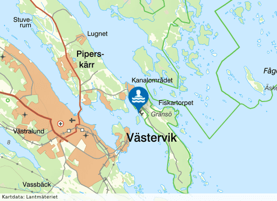 Gränsö, Slottet på kartan