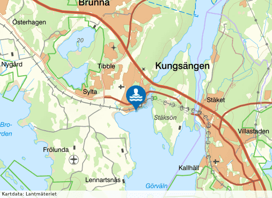 Gröna Udden på kartan