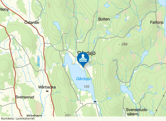 Gårdsjön på kartan