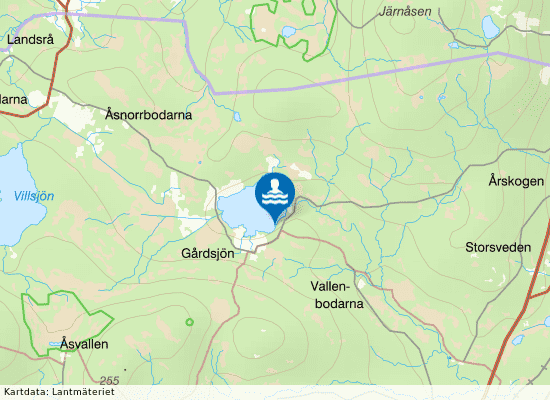 Gårdsjön på kartan