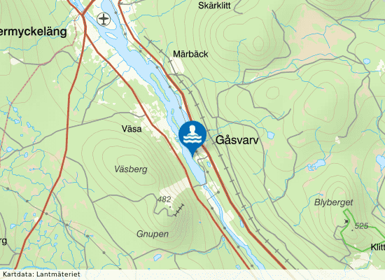 Gåsvarvs badplats på kartan