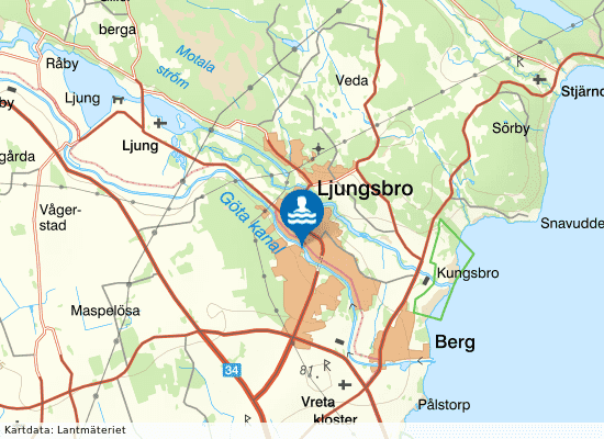 Göta Kanal Ljungsbro på kartan