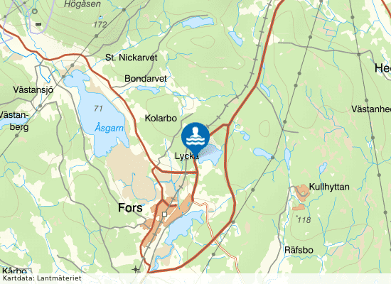 Halsjön på kartan