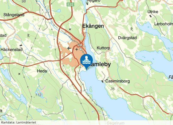 Hammarsbadet på kartan