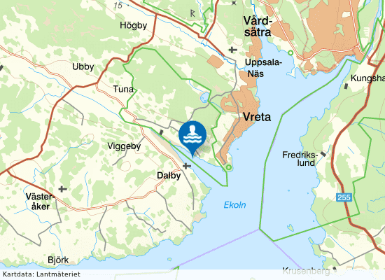 Hammarskogsbadet på kartan