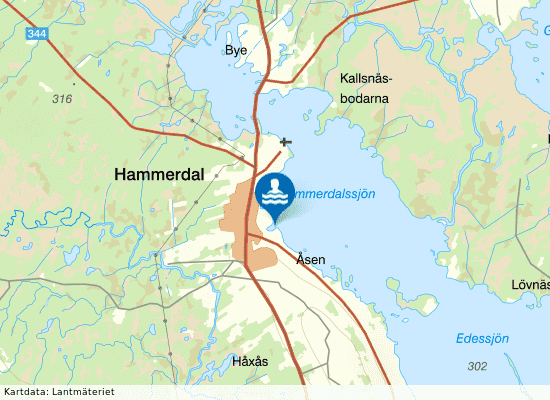 Hammerdal på kartan