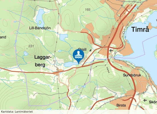 Hamstasjön på kartan