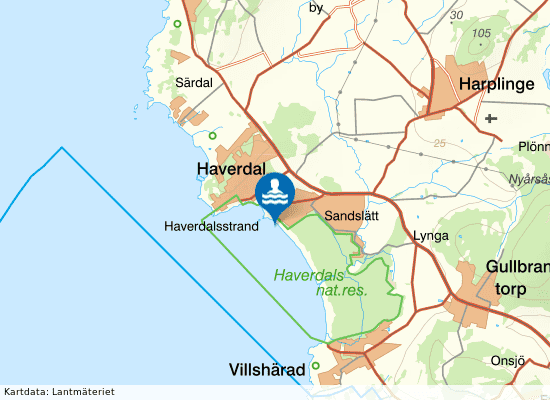 Haverdal på kartan