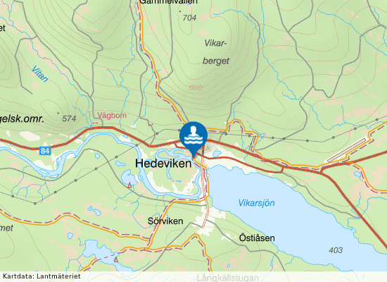 Hedevikens camping, Hedeviken på kartan