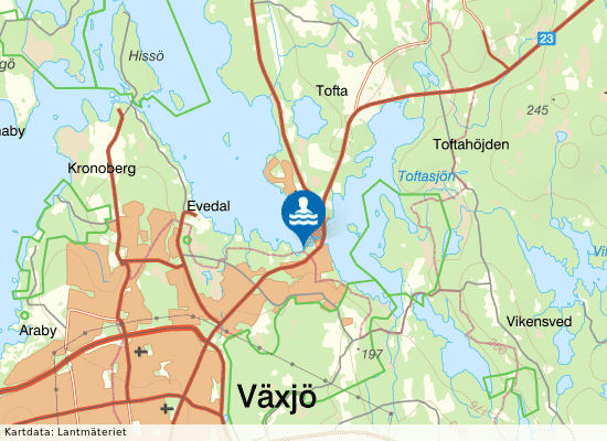 Helgasjön, Sandsbro på kartan