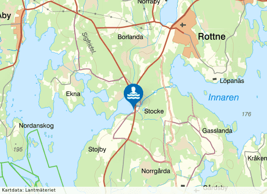 Helgasjön, Stockekvarn på kartan
