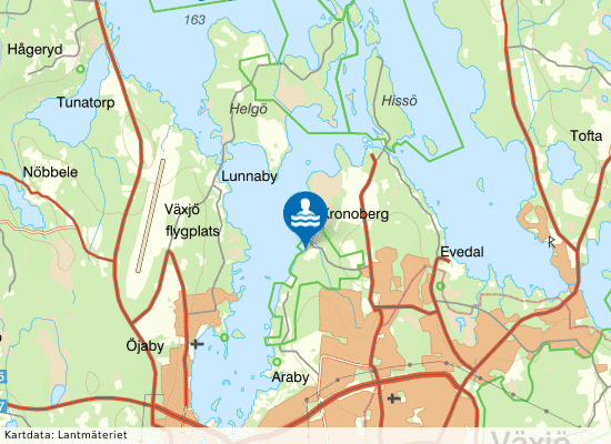 Helgasjön, Stora Pene på kartan
