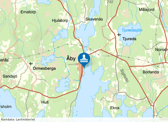 Helgasjön, Åby på kartan