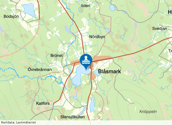 Hemträsket, Blåsmark på kartan