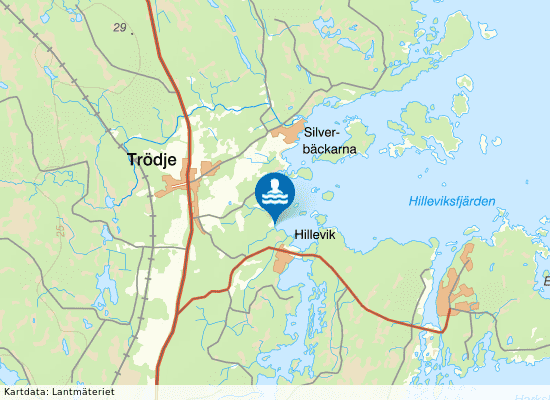 Hillevik, Hilleviksbadet på kartan