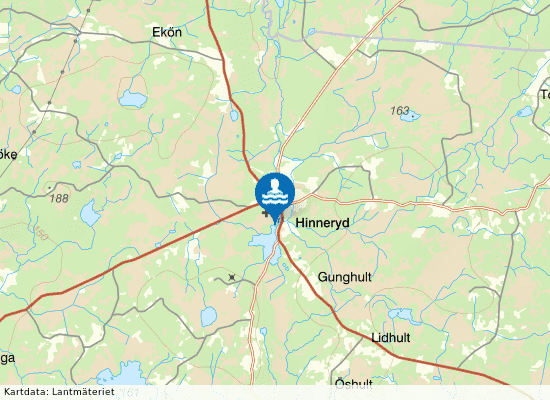 Hinnerydssjön på kartan