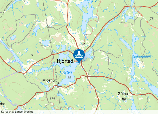 Hjorten, Hjorted på kartan