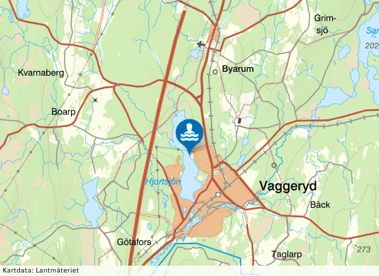 Hjortsjön på kartan