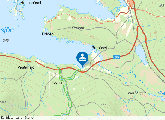 Holmsjön, Storsand på kartan