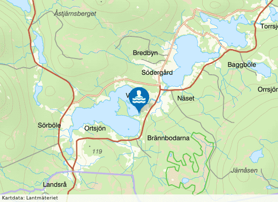 Hornsjön Njurunda på kartan