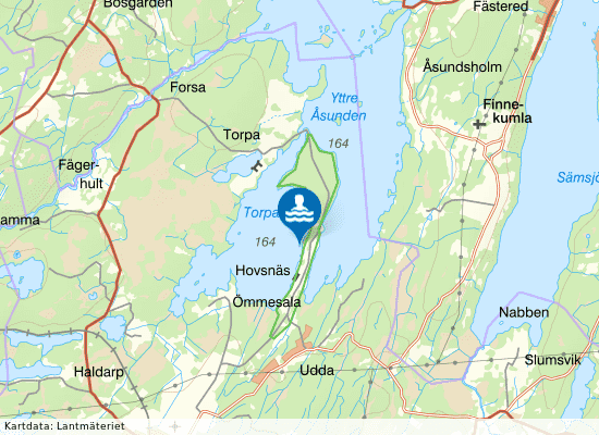 Hovsnäs på kartan