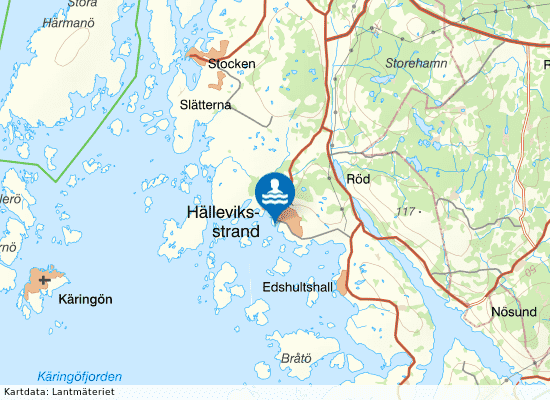 Hälleviksstrand på kartan