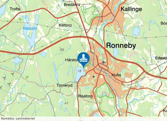 Härstorpssjön på kartan