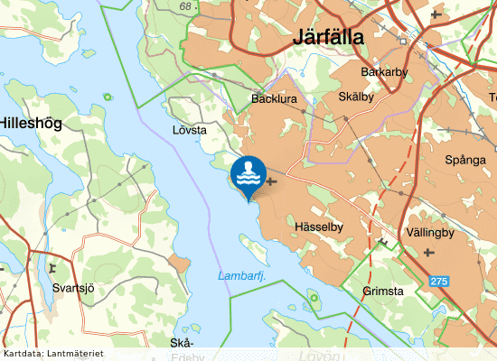 Hässelby, Allmänna badet V på kartan