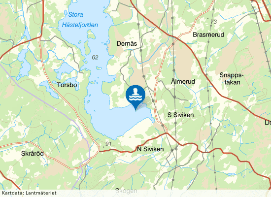 Hästefjorden på kartan