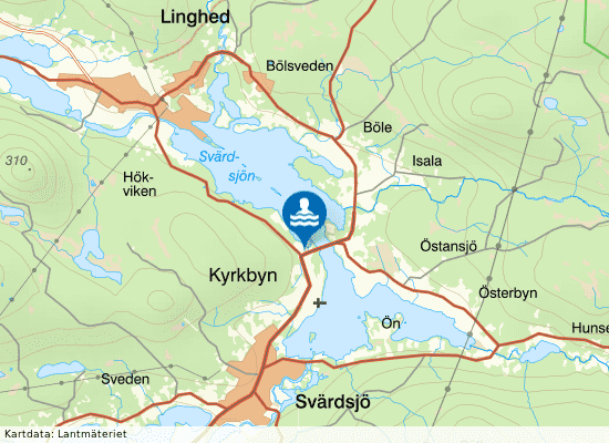 Höganäs,Svärdsjö på kartan