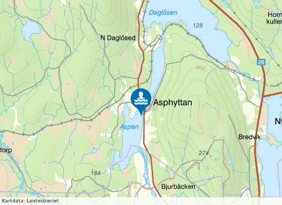 Asphyttan på kartan