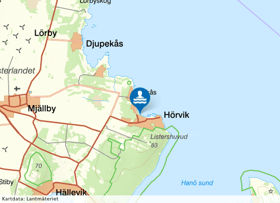Hörvik på kartan
