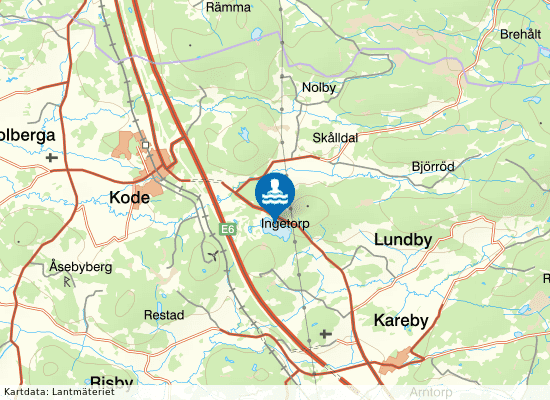 Ingetorpssjön på kartan