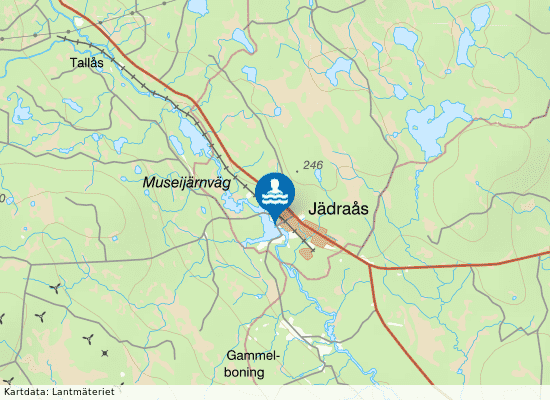 Jädraås på kartan