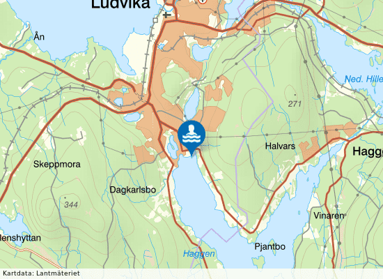 Jägarnäs på kartan