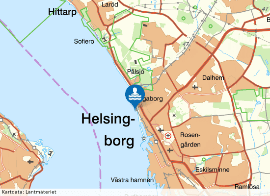 Kallbadhuset på kartan